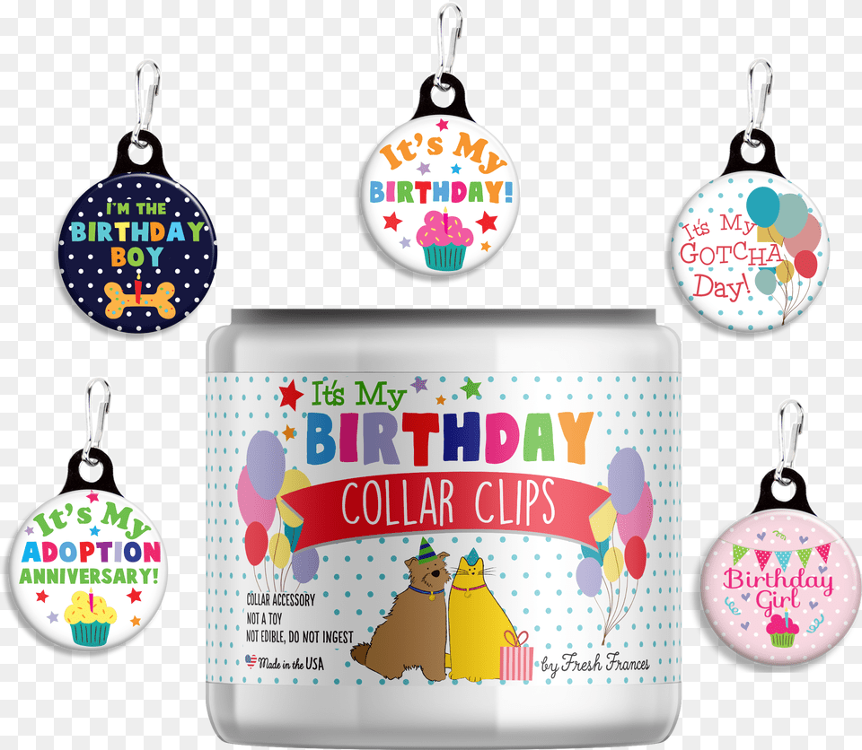 New Birthday Collar Clips With Jar Clip Art, Accessories, Earring, Jewelry, Text Free Png Download