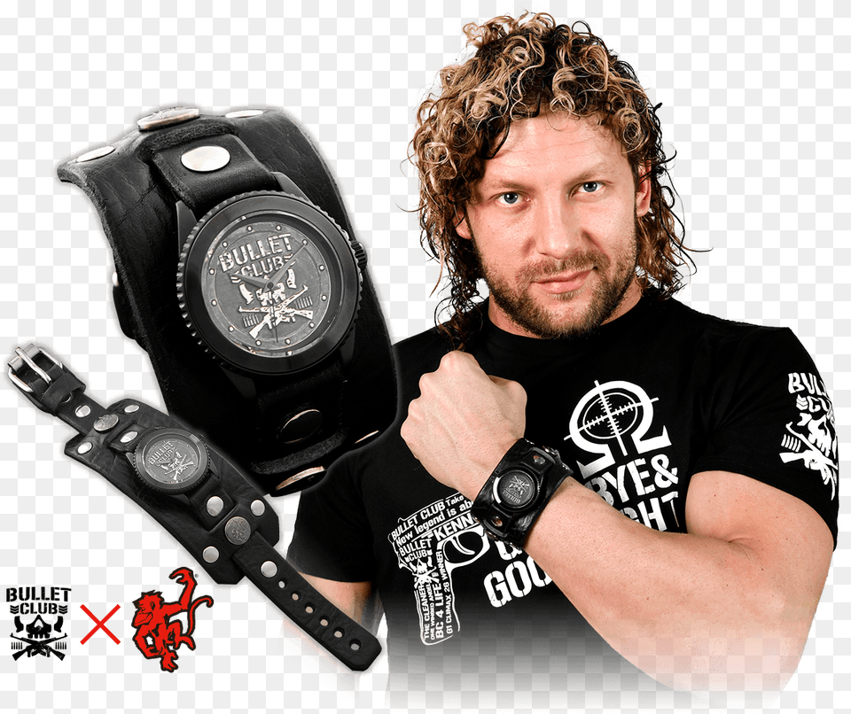 Download New Japan Pro Wrestling Full Size Image Pngkit Watch Strap, Wristwatch, Hand, Finger, Man Free Png