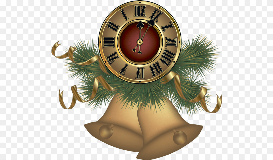 Download New Year Christmas Ornament Illustration, Clock, Analog Clock Free Png