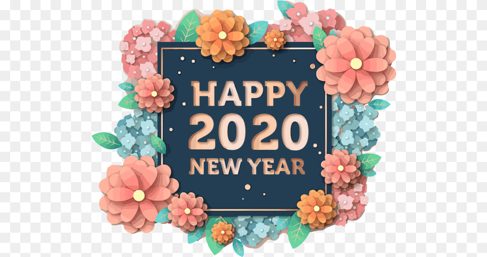 Download New Year Flower Floral Design Plant For Happy 2020 Ben 10 Alien Force, Birthday Cake, Transportation, License Plate, Food Free Png