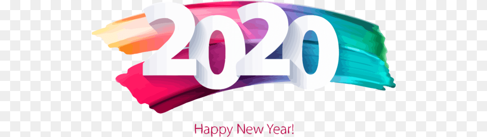Download New Years 2020 Text Font Logo For Happy Year Colors 2020 Colorful Hd, Art, Graphics, Smoke Pipe Png Image