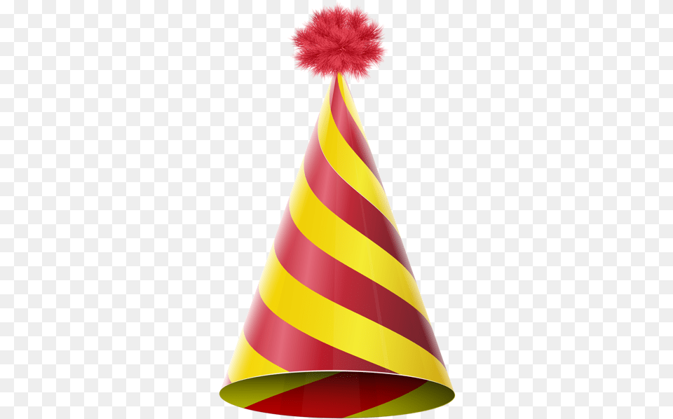 Download New Years Party Hat Red And Yellow Party Hat, Clothing, Party Hat, Dynamite, Weapon Png Image