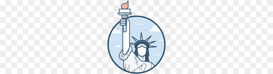 New York City Icon Clipart Statue Of Liberty Computer, Light, Torch, Disk Free Png Download