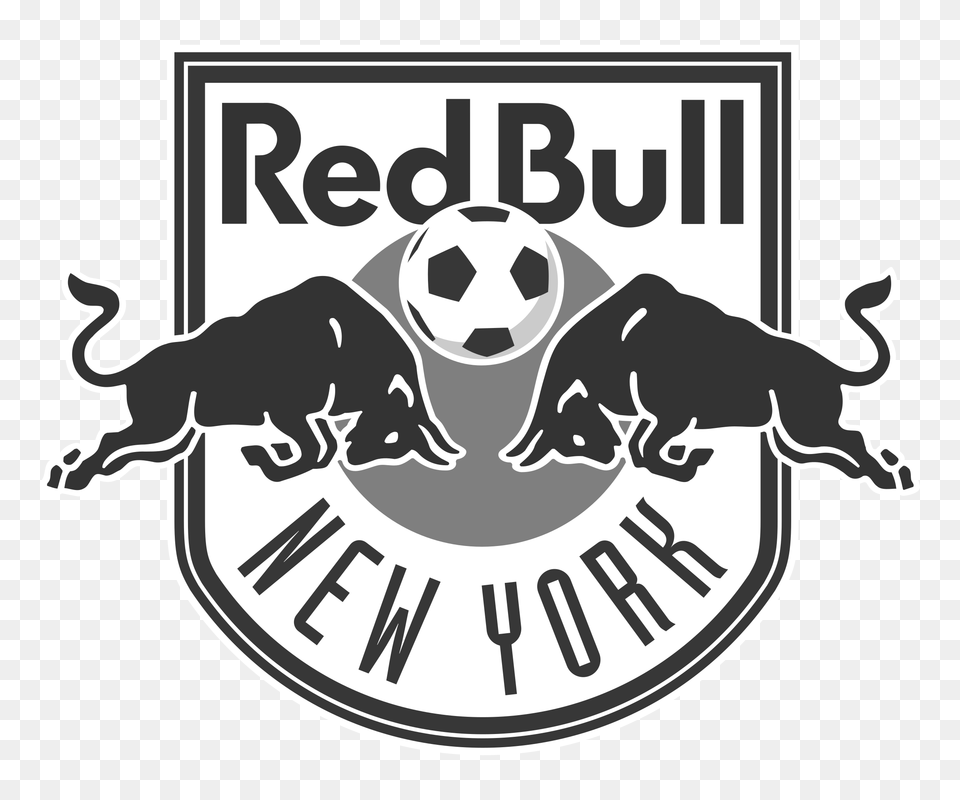 Download New York Red Bulls Logo Black New York Red Bulls, Emblem, Symbol Png