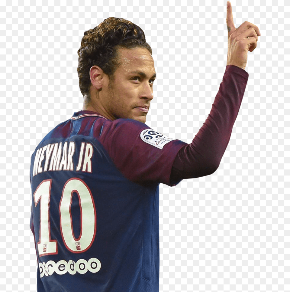 Download Neymar Transparent Neymar, Person, Head, Shirt, Hand Png