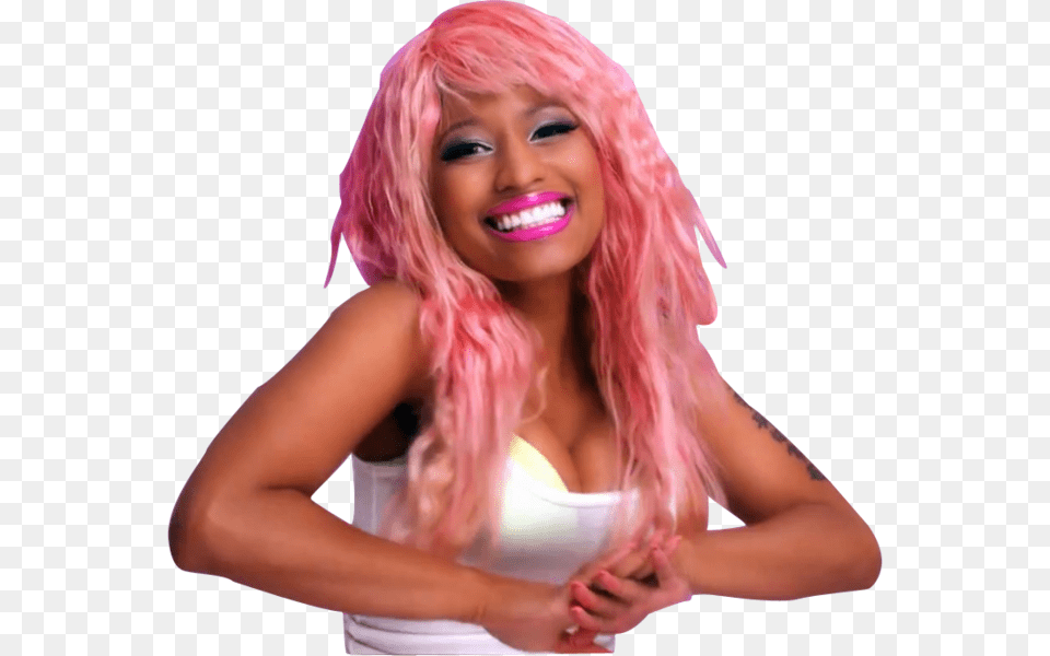 Download Nicki Minaj Super Bass Hair Nicki Minaj Pink Hair Super Bass, Adult, Person, Woman, Female Free Transparent Png