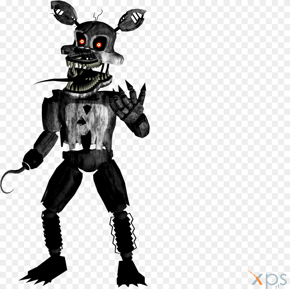 Download Nightmare Foxy Pic Fnaf Shadow Nightmare Foxy, Person, Alien Png Image