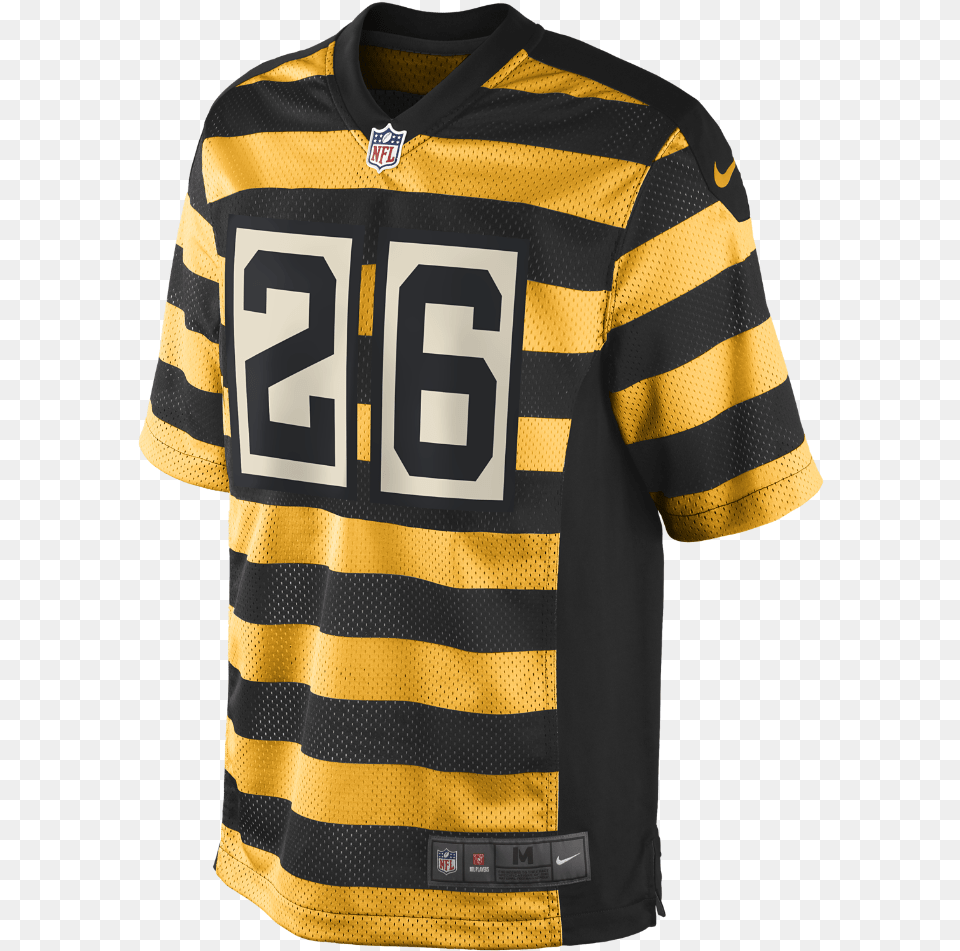 Download Nike Nfl Pittsburgh Steelers Menu0027s Football Tj Watt Bumblebee Jersey, Clothing, Shirt, T-shirt, Adult Png