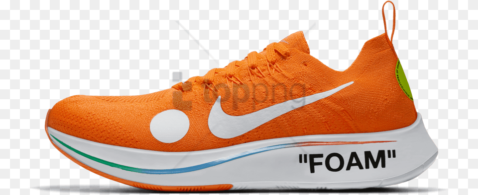 Nike Zoom Fly Off White Images Zoom Fly X Off White, Clothing, Footwear, Shoe, Sneaker Free Png Download