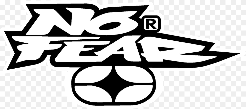 No Fear Logo Black And White No Fear Car Stickers, Stencil, Sticker, Symbol Free Png Download