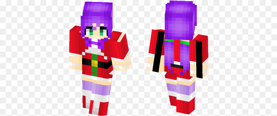 Download Nozomi Tojo Christmas V1 Set Minecraft Skin For Minecraft Girl Skin Pajamas, Person, Toy Free Png