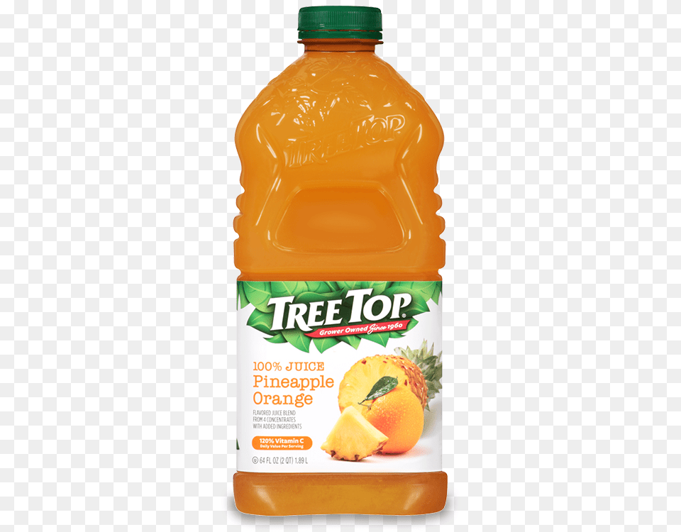 Download Nutrition Facts Tree Top 3 Apple Blend Juice, Beverage, Orange Juice, Plant, Orange Png Image