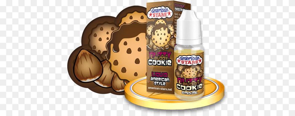 Download Nutty Buddy Cookie From American Stars By American Stars E Liquid, Bread, Food, Tin, Face Png Image