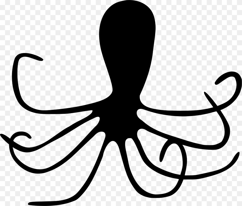 Octopus Clip Art, Gray Free Png Download