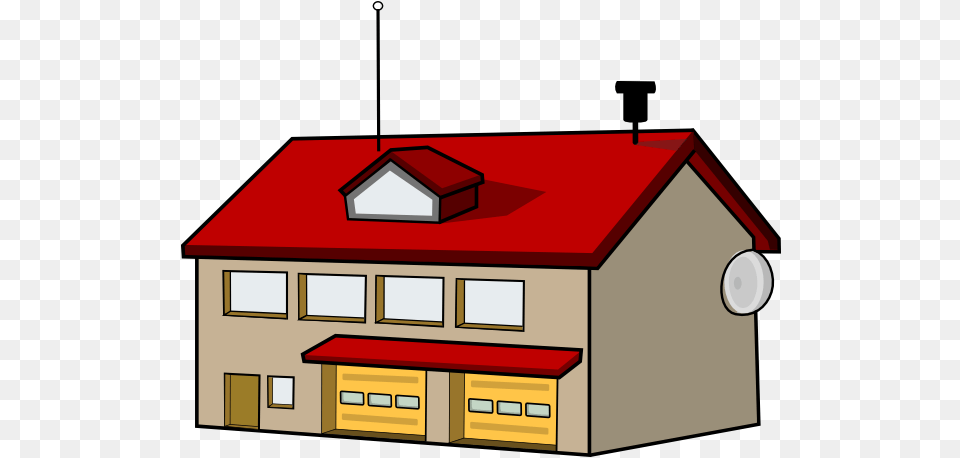 Download Of School Building 4 Buildings Clipart Fire Station, Scoreboard, Garage, Indoors, Architecture Free Png