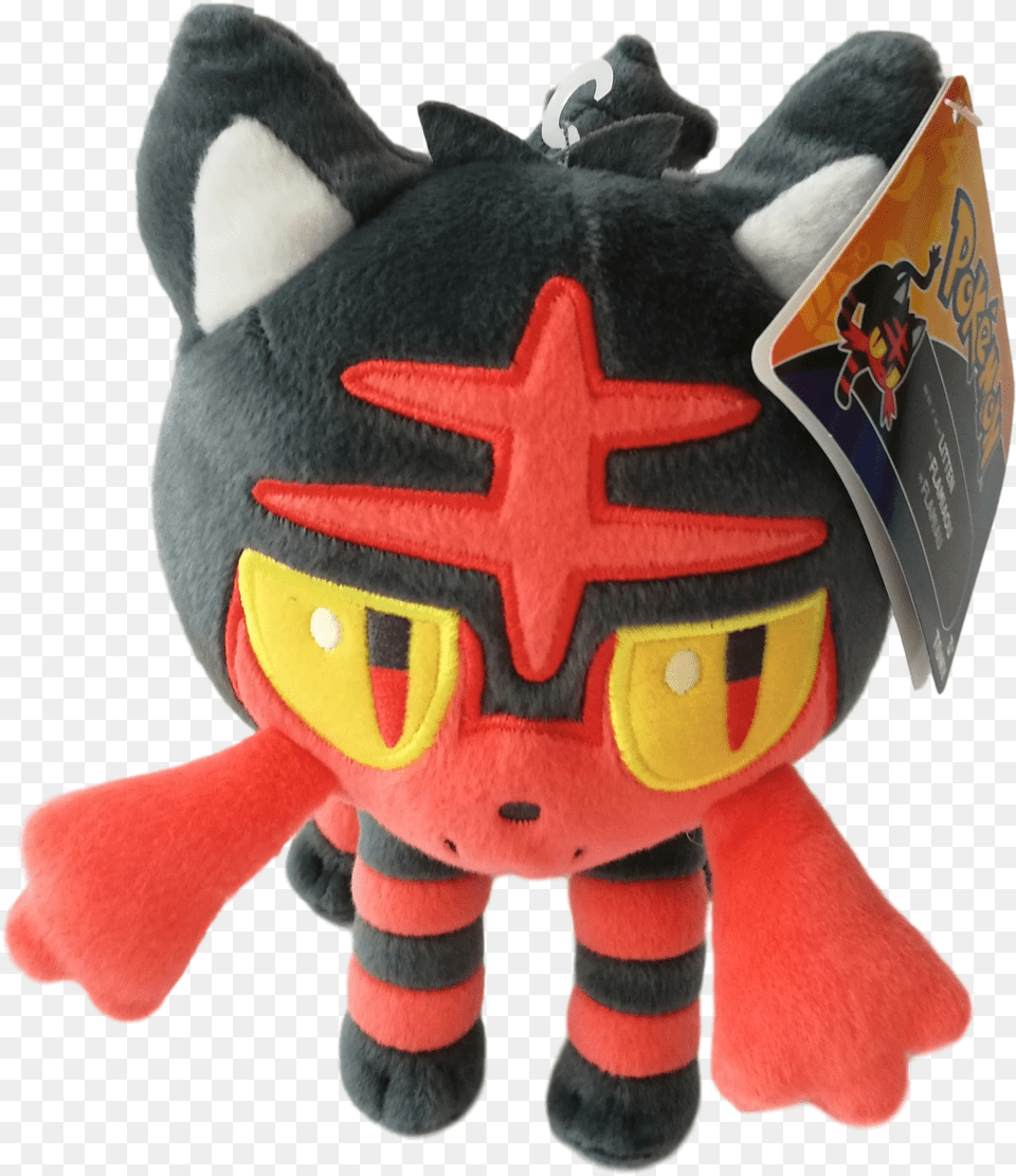 Download Official Pokemon 8 Litten Plush Stuffed Toy Transparent Litten Plush Png Image