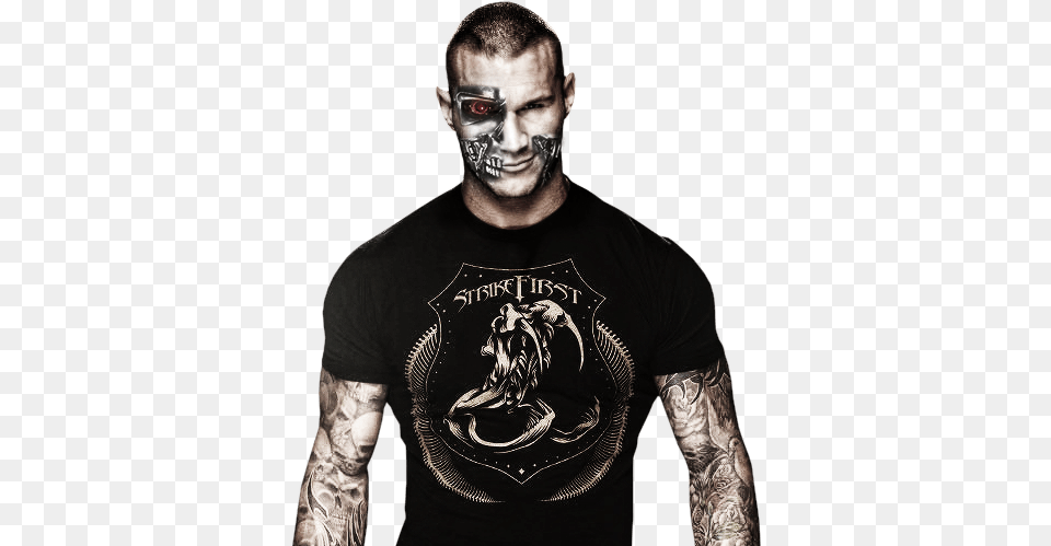 Download Official Wwe Randy Orton Hard Back Case, Tattoo, T-shirt, Skin, Person Png Image