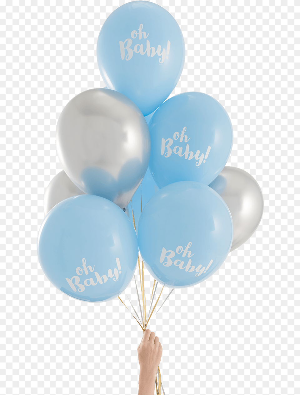 Download Oh Baby Silver Blue Party Light Blue Balloons, Balloon Png