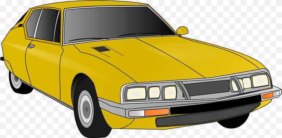 Download Old Car Clip Art Parts Of A Car Old Yellow Car Clipart, Coupe, Sports Car, Transportation, Vehicle Free Png