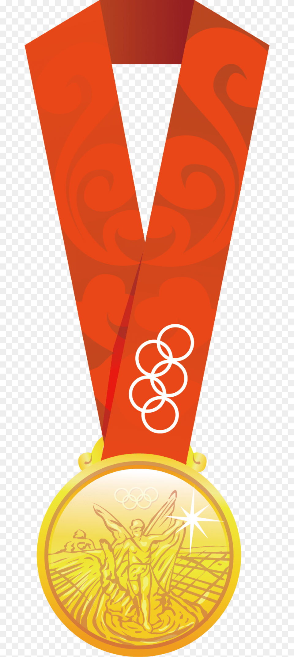 Download Olympic Gold Medal Olympic Gold Medal, Gold Medal, Trophy, Person, Dynamite Png Image