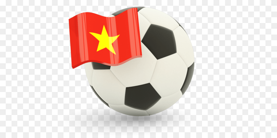 Oman Won Football Flag Football With Vietnamese Flag, Ball, Soccer, Soccer Ball, Sport Free Png Download