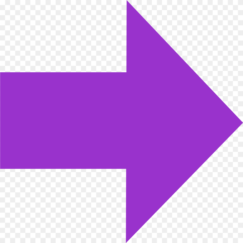 Open Purple Arrow Pointing Right Full Size Right Purple Arrow, Triangle, Lighting Free Png Download