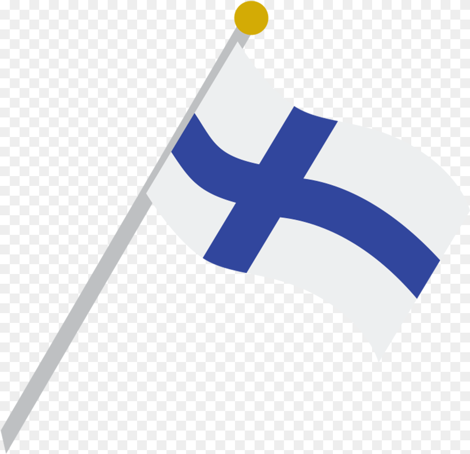 Options Finnish Flag On A Pole, Finland Flag Free Png Download