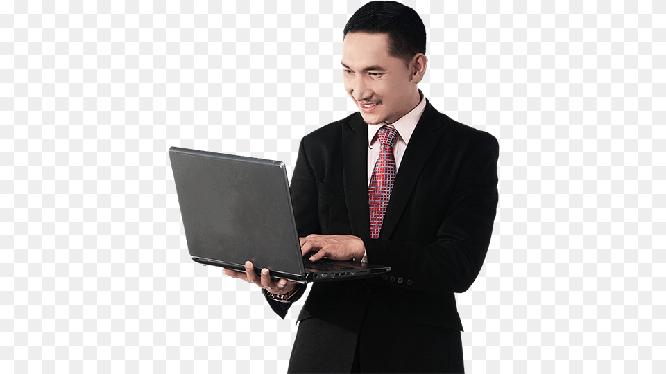Download Orang Main Laptop Businessperson, Formal Wear, Pc, Electronics, Computer Free Png