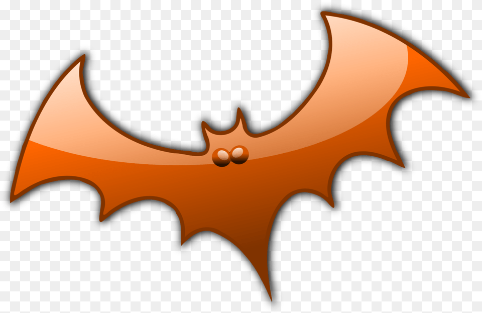 Download Orange Bat Clip Art Halloween Ghost Clipart Orange Bat, Logo, Symbol, Animal, Fish Png Image