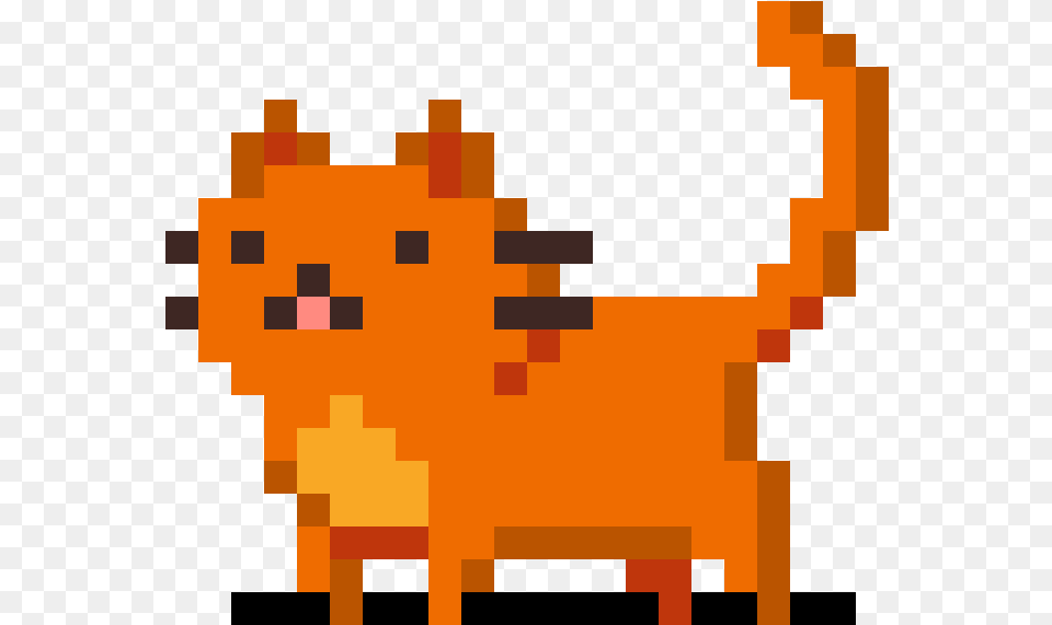 Download Orange Cat Cat Pixel Art, First Aid, Animal, Canine, Mammal Png Image