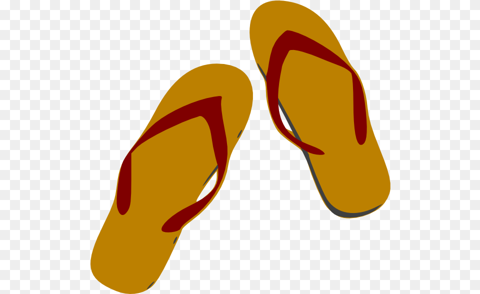 Download Orange Clipart Flip Flop Clip Art Sandals Full Flip Flops Clip Art, Clothing, Flip-flop, Footwear, Food Png Image