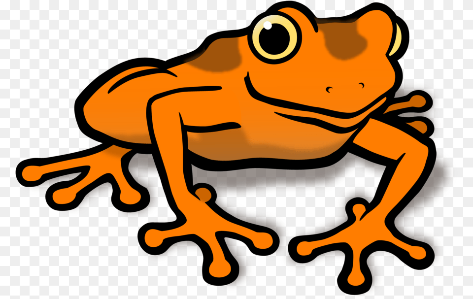Download Orange Clipart Frog Clipart Frog Full Size Clipart Frog, Amphibian, Animal, Wildlife, Baby Png Image
