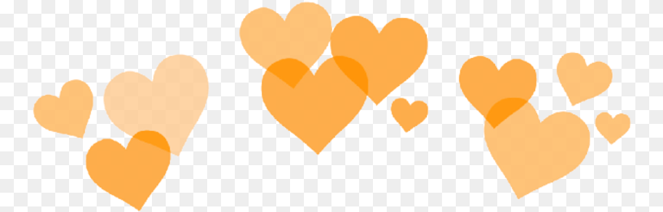 Download Orange Heart Hearts Crown Heartcrown Hearts Transparent Png