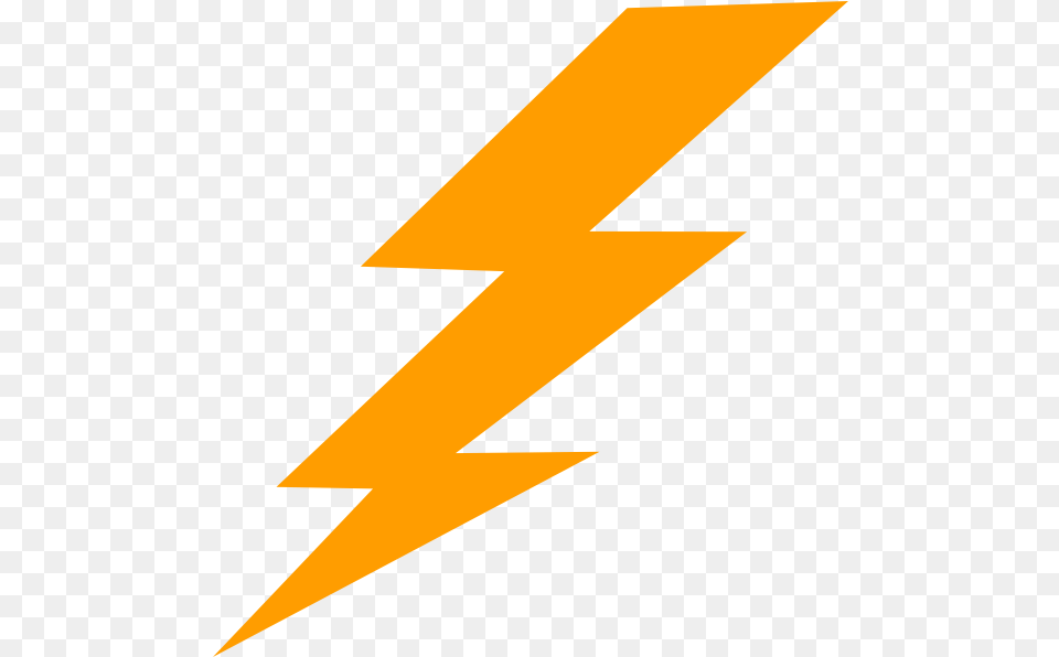 Orange Lightning Bolt Image With No Background Lightning Bolt Thunder, Rocket, Weapon, Logo Free Png Download