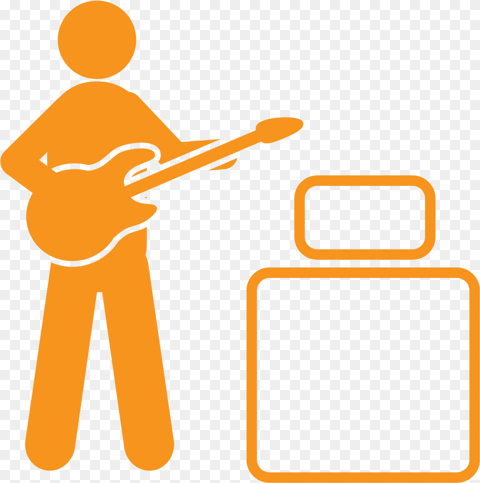 Orange Rock Guitar Intermediate Exam Guitar Clip Art, Musical Instrument, Person Free Png Download