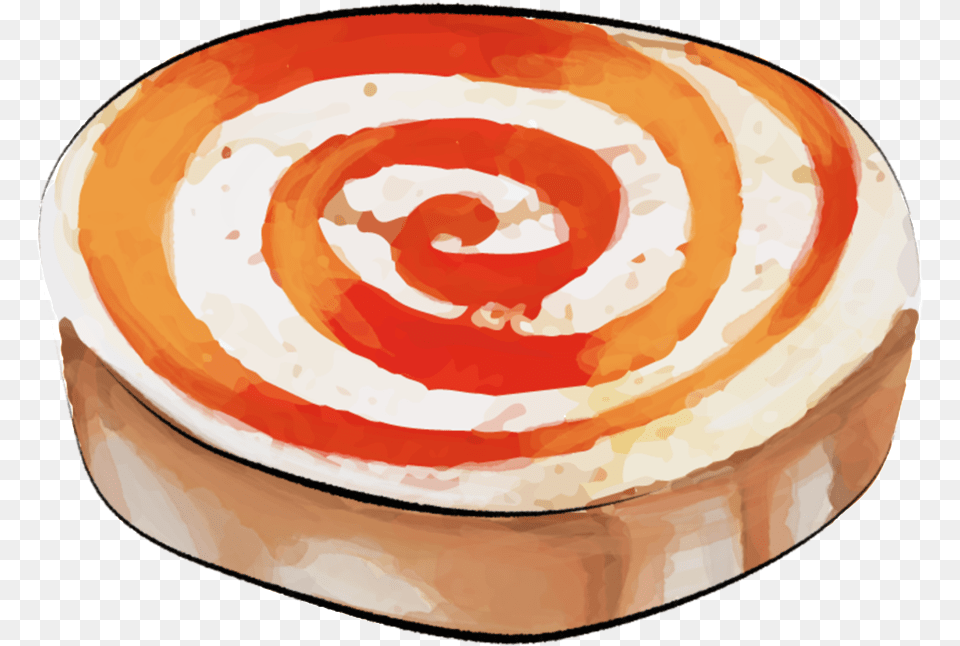 Orange Watercolor Hand Painted Circle Food, Pastry, Dessert, Birthday Cake, Cake Free Png Download