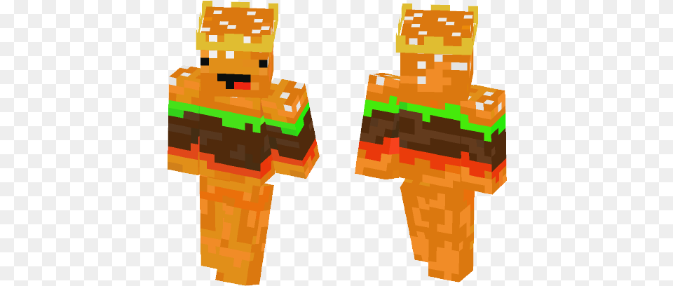 Download Ou003du003du003du003dburger Kingu003du003du003d Minecraft Skin For Minecraft Girl Skins Bear Onesie, Food, Sweets, Baby, Person Free Png