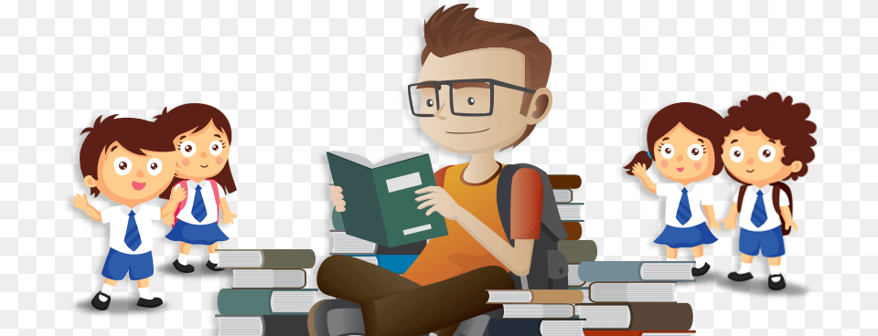Download Our Specialist Graphics And Animations Team Animation Pictures Of Student, Person, Reading, Baby, Book Png Image