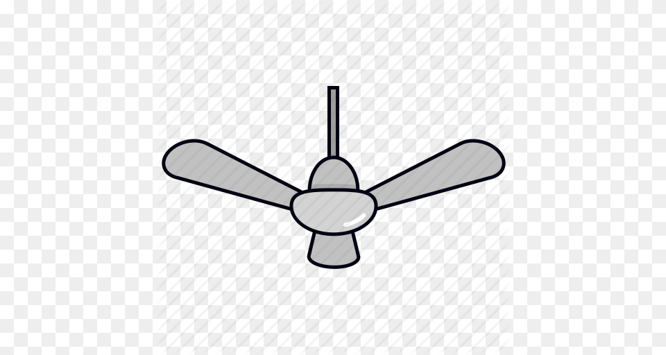 Download Outline Of Fan Clipart Ceiling Fans Clip Art Line, Appliance, Ceiling Fan, Device, Electrical Device Png Image
