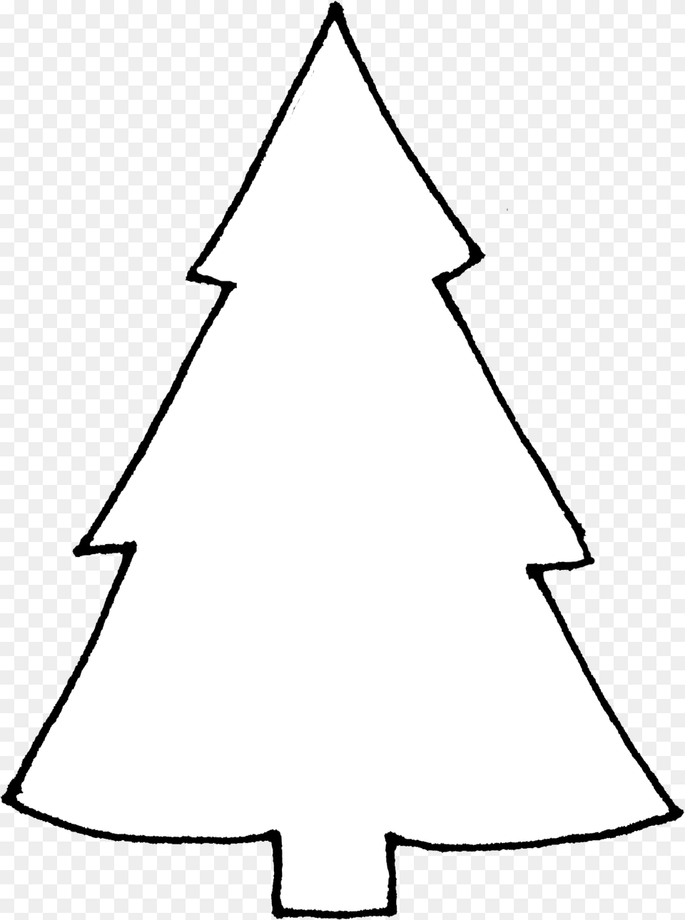 Outlines Christmas Tree Icon White Outline Full Christmas Tree, Silhouette, Stencil, Adult, Bride Free Png Download