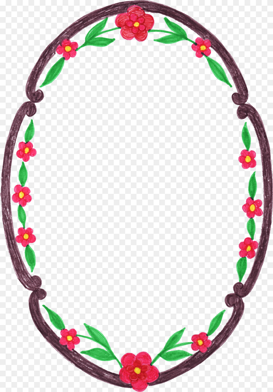 Oval, Accessories, Jewelry, Necklace, Flower Free Png Download