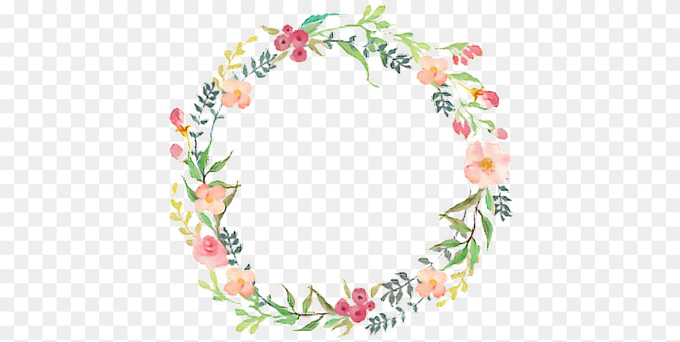 Download Overlays Frame Tumblr U0026 Gif Base Watercolor Wreath Flower, Art, Floral Design, Graphics, Pattern Free Png