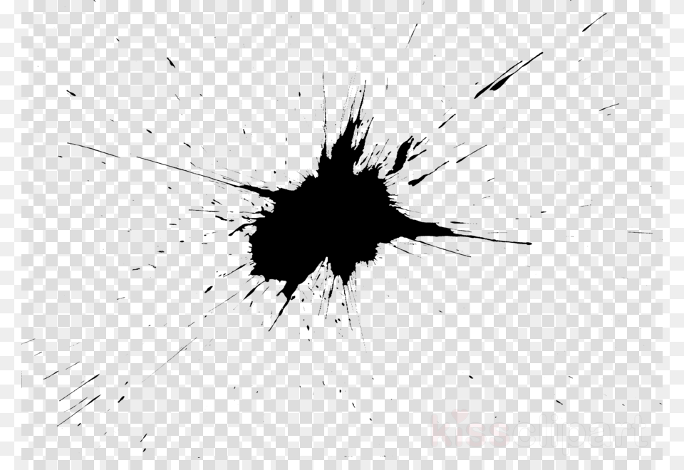 Download Paint Splatter In Black Clipart Black Kaneki Manga, Qr Code, Silhouette, Animal, Bee Free Png