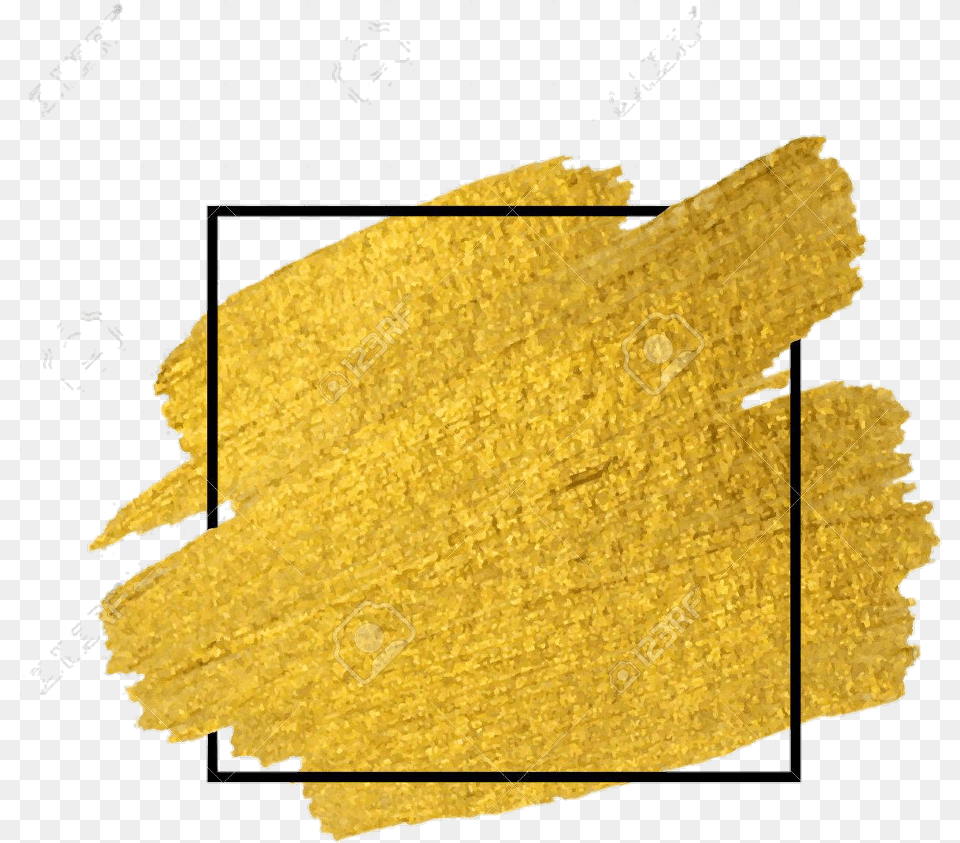 Download Paint Stroke Frame Gold Gold Brush Stroke Gold Paint Smear Free Png