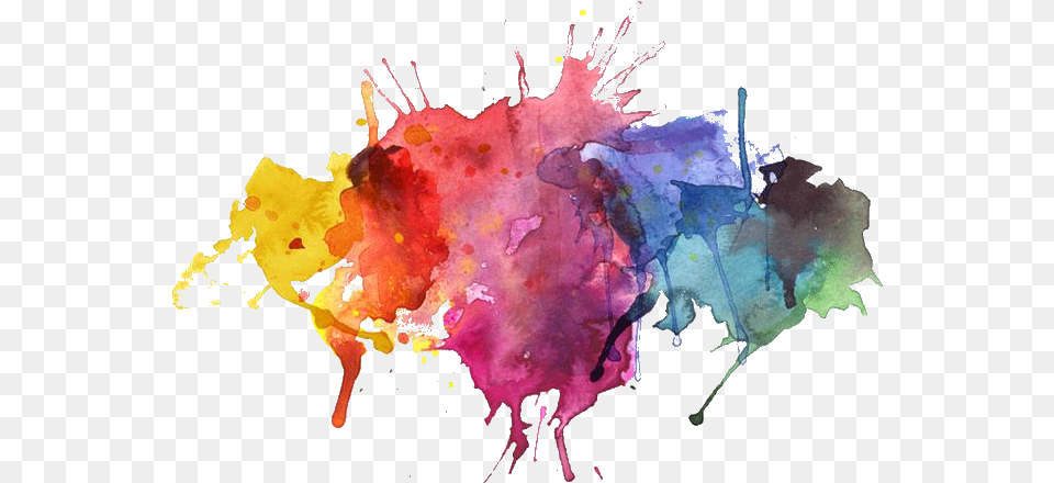 Paintings Water Color Splashing Full Size Paint Splatter Transparent Background, Art, Modern Art, Graphics, Adult Free Png Download