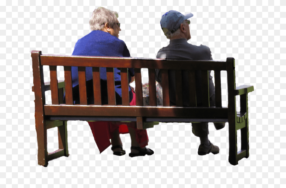 Park Bench Photo People Sitting Bench, Hat, Furniture, Clothing, Adult Free Png Download