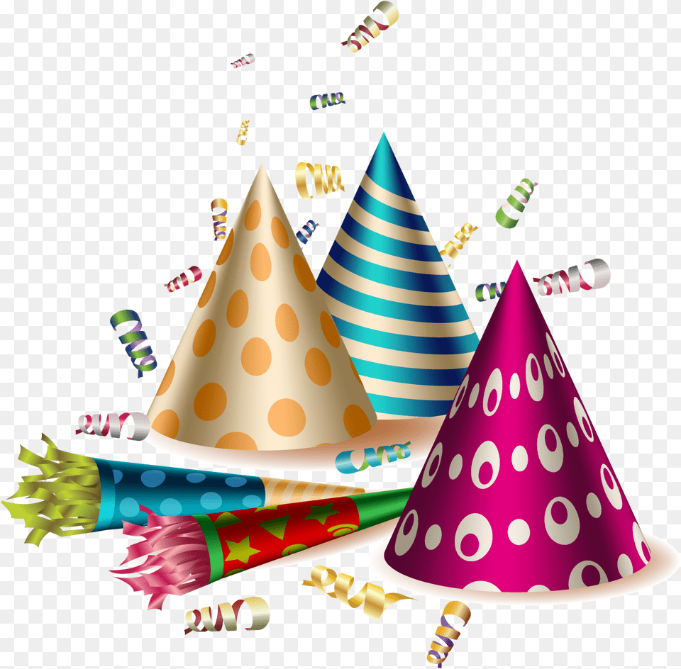 Download Party Birthday Hat Staff Birthday Wishes For Party Hat Balloons, Clothing, Party Hat, Birthday Cake, Cake Png