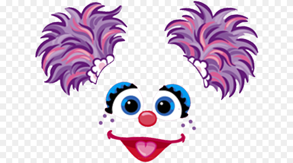 Party Game Full Sesame Street Abby Face, Purple, Baby, Person, Performer Free Png Download