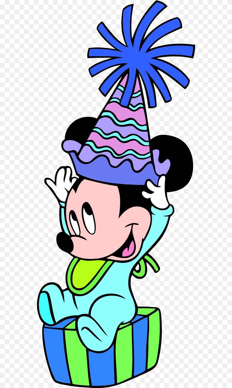 Party Mickey Mouse 1st Mickey Mouse Baby Birthday, Clothing, Hat, Party Hat, Person Free Png Download