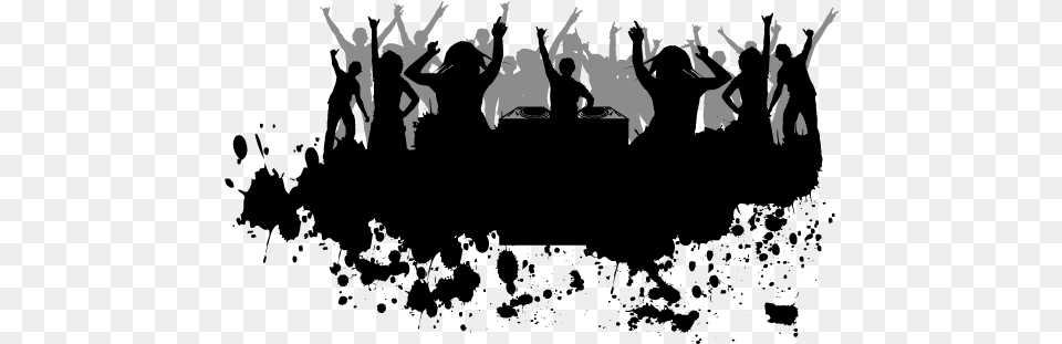 Download Party Pic Party People Black And White, Dancing, Leisure Activities, Person, Head Free Transparent Png